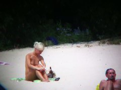 Beach XXX porno totally nude bitches and blonde w/ nice boobies