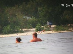 Candid beach shots with naked hot babes