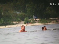 Candid beach shots with naked hot babes