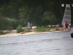 Candid beach shots with naked hot babes