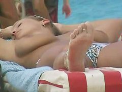 Pretty naked babes at the beach