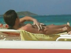 Pretty naked babes at the beach