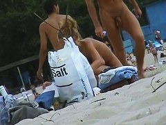 Stunning blonde teen nudists hidden voyeur video