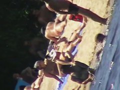 Beach voyeur spy cam petite brunette