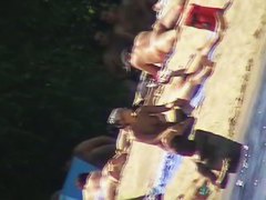 Beach voyeur spy cam petite brunette