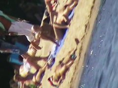 Beach voyeur spy cam petite brunette