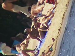 Beach voyeur spy cam petite brunette