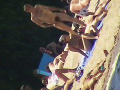 Beach voyeur spy cam petite brunette