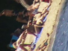 Beach voyeur spy cam petite brunette