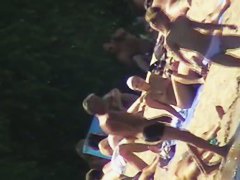 Beach voyeur spy cam petite brunette