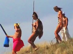 Hot hippie nudist chicks beach voyeur vid