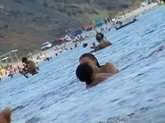 Beach porn compilation with five or six bitches walking around