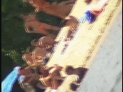 Naked tourists caught on beach spy cam relaxing and enjoying nudity