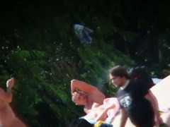 Rousing nude beach voyeur spy cam video