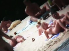 Incredible nude beach voyeur footage