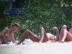 Sexy naked babes on beach candid youth video