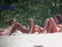 Sexy naked babes on beach candid youth video