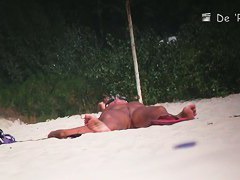 Nice mature shaved pussy tanning