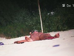 Nice mature shaved pussy tanning