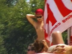 Shaved and hairy amateur pussies on hidden cam beach