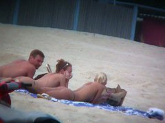 Thrilling nude beach spy cam video