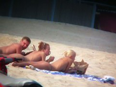Thrilling nude beach spy cam video