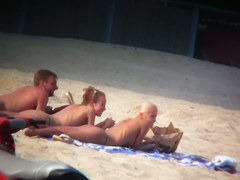 Thrilling nude beach spy cam video