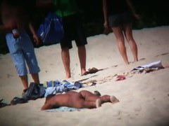 My own beach voyeur video of nude hot girls sunbathing