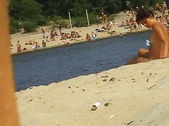 Nude beach voyeur with mature babes