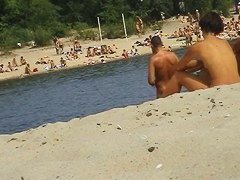 Nude beach voyeur with mature babes