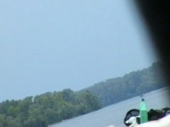 Topless sleek hotties on the nude beach getting filmed by a voyeur