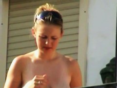 An amazing spy cam shot of some big juicy melons