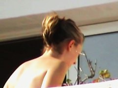 An amazing spy cam shot of some big juicy melons