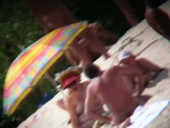A nude Slavic beach voyeur spy cam video