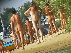 Nudist video at the beach with hot mature babes