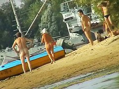 Nudist video at the beach with hot mature babes