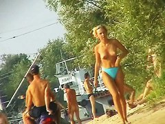 Nudist video at the beach with hot mature babes