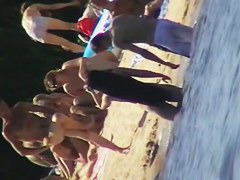 Beach is the place for some nude voyeur filming action