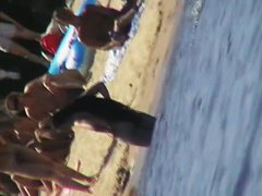 Beach is the place for some nude voyeur filming action