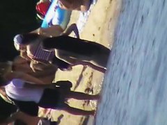 Beach is the place for some nude voyeur filming action