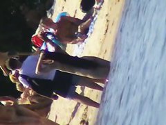 Beach is the place for some nude voyeur filming action