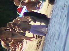 Beach is the place for some nude voyeur filming action