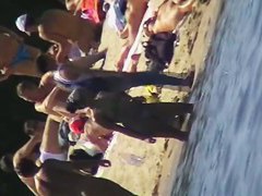 Beach is the place for some nude voyeur filming action