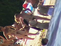 Beach is the place for some nude voyeur filming action