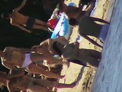 Beach is the place for some nude voyeur filming action