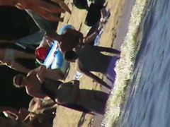 Beach is the place for some nude voyeur filming action
