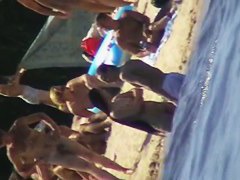 Beach is the place for some nude voyeur filming action