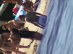 Beach is the place for some nude voyeur filming action