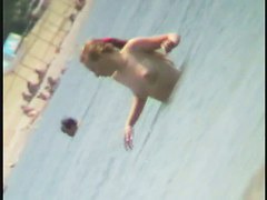 Voyeur beach nudity with hot teen babes topless