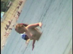 Voyeur beach nudity with hot teen babes topless